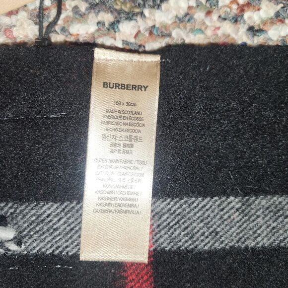 Burberry Black Nova Check Scarf - Picture 6 of 8